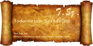 Todorovics Szilárd névjegykártya