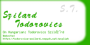 szilard todorovics business card